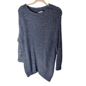 Lou & Grey Womens Sweater Small Blue Long Sleeve Oversized Knit Pullover